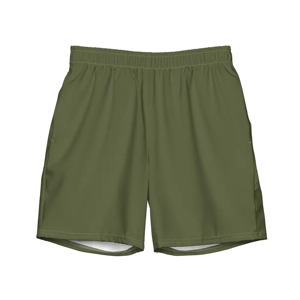 Drawcord Printed Swim Trunks