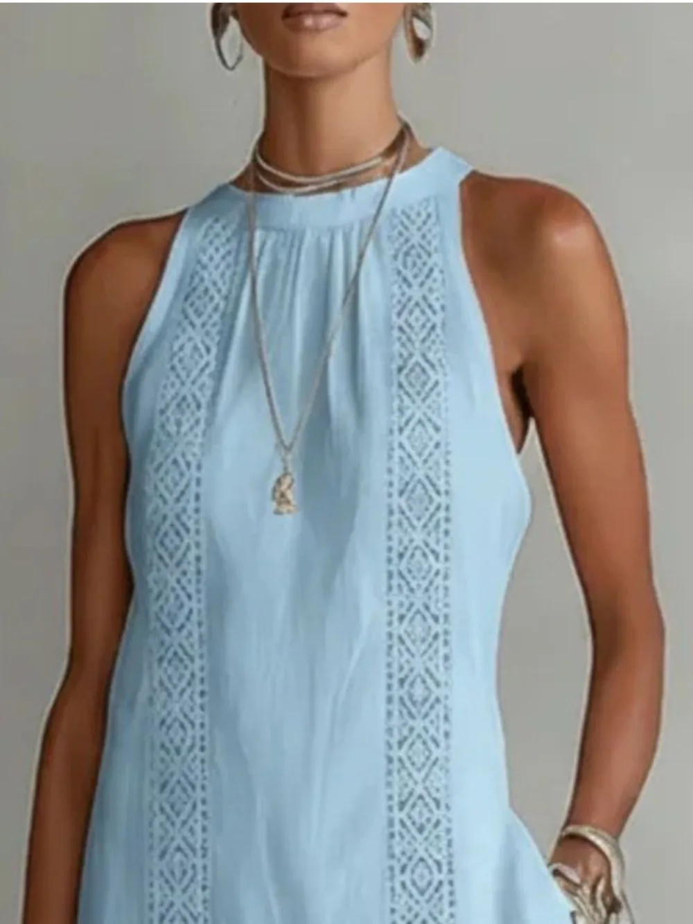 Soft Touch Slit Sleeveless Midi Dress