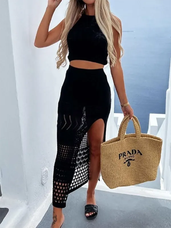 Cropped Fitted Coordinated Set