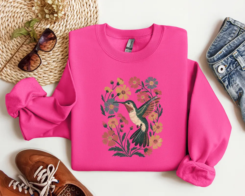 Hummingbird Graphic Crewneck Sweatshirt