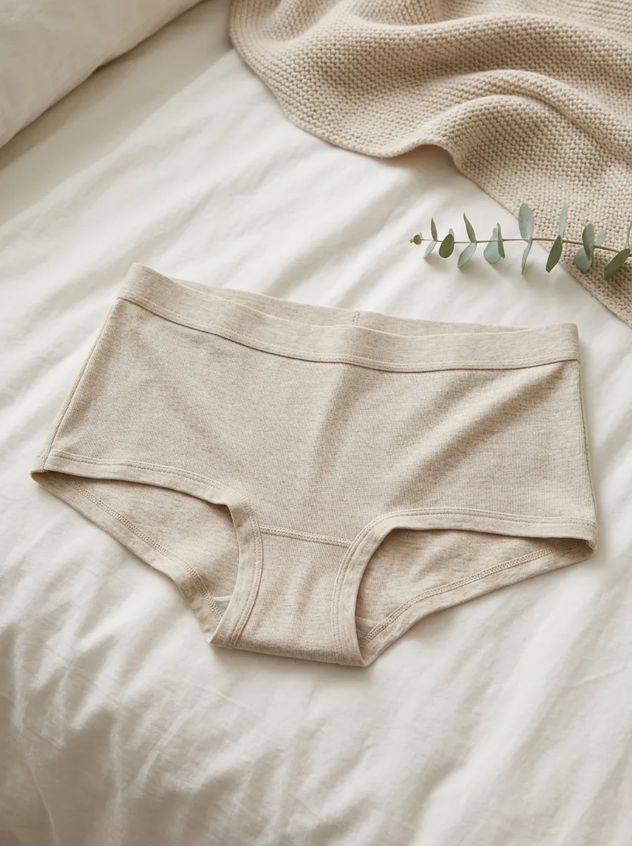 Women's Classic Minimalist Ribbed Cotton Panties