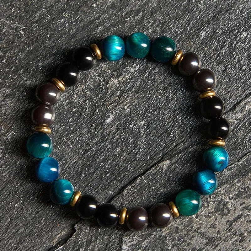Natural Tiger Eye Beads Bracelet