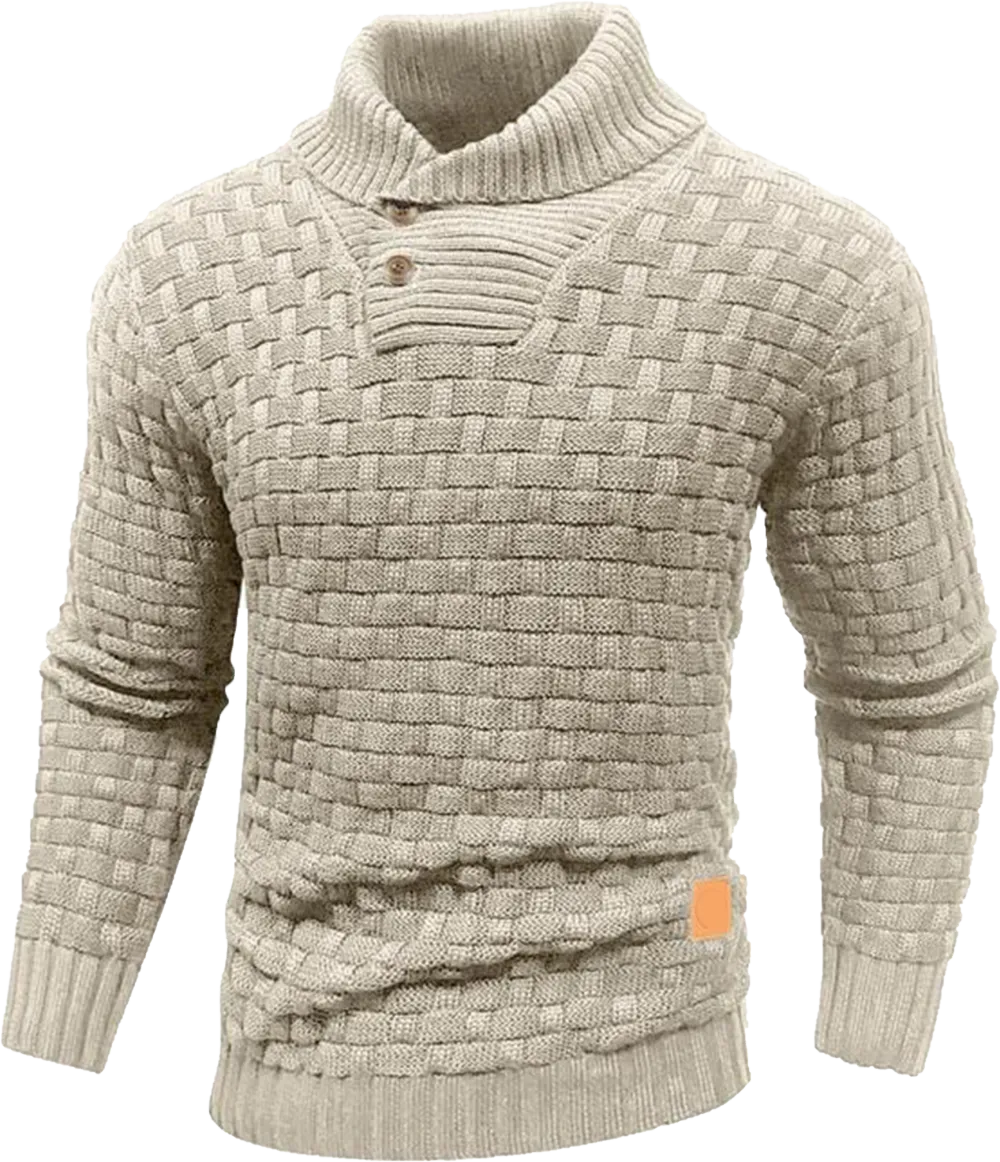 🧶 Men’s Shawl Collar Knit Sweater – Classic Warmth. Effortless Style. Smart Comfort for the Cold Season