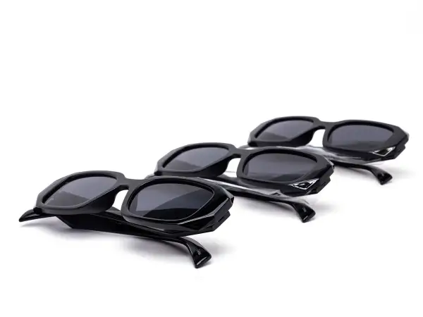 12-Pack All-Black Chunky Square Sunglasses