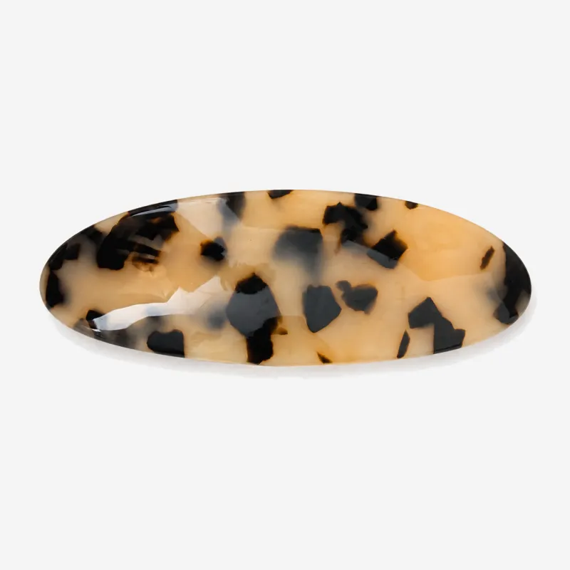 Marbled Oval Barrette Hair Clip
