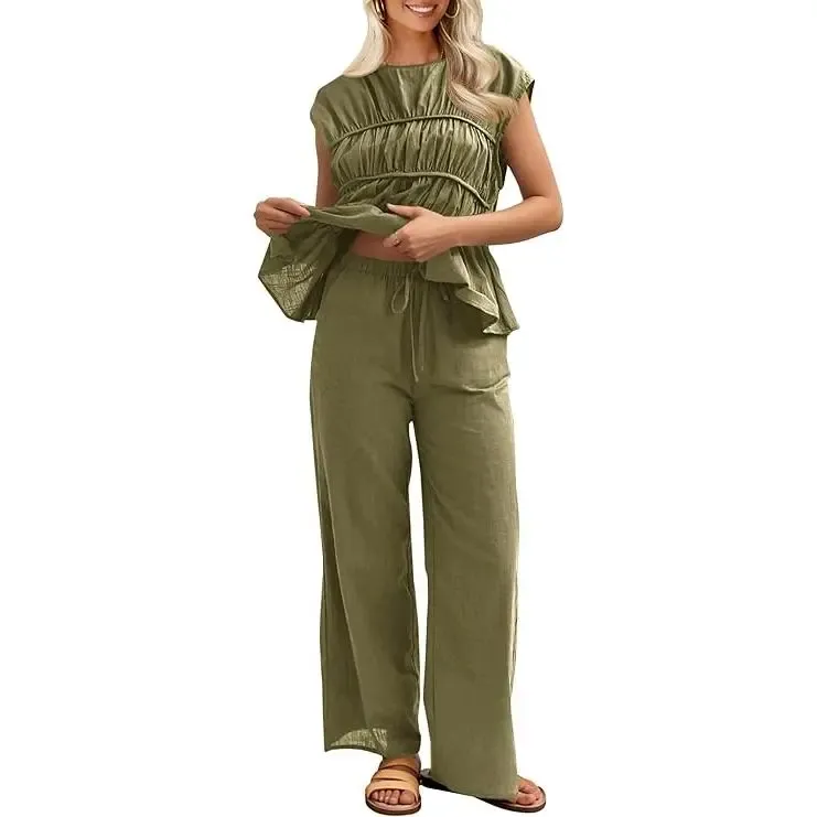 🎉Hot Sale🔥-Women's Cotton-Linen Two-Piece Set