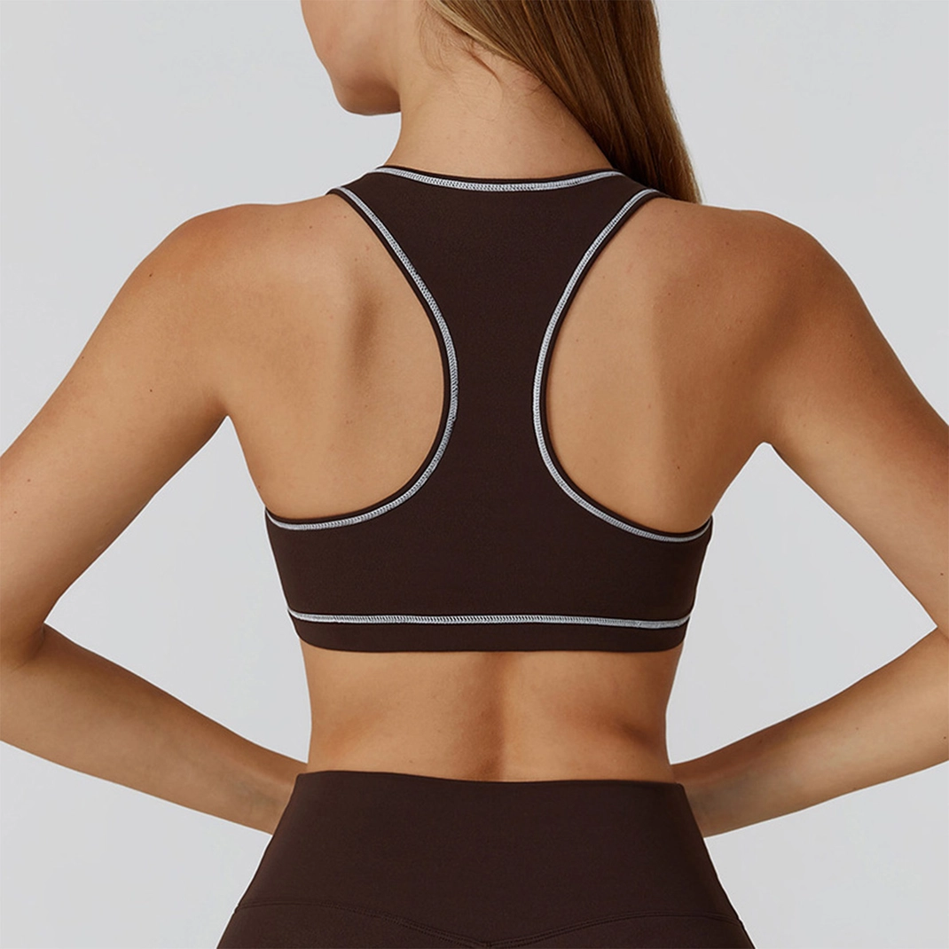 Square Neck Thin Strap Sports Bra