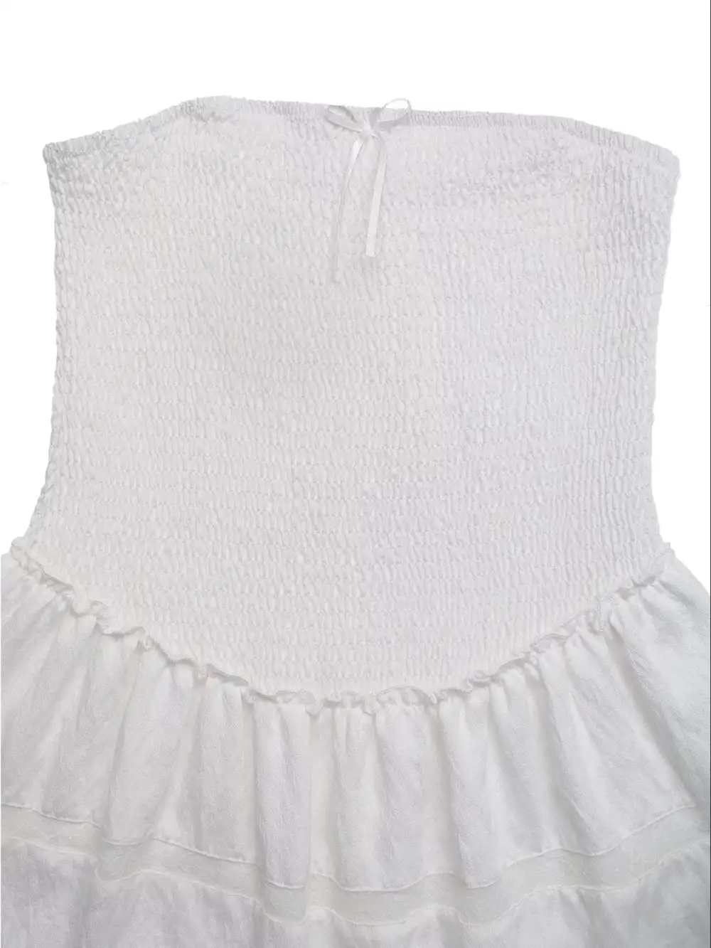 Eyelet Smocked Mini Dress