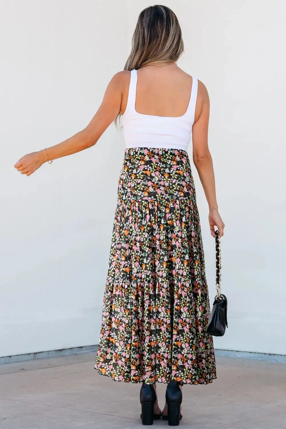 Convertible Printed Midi Skirt