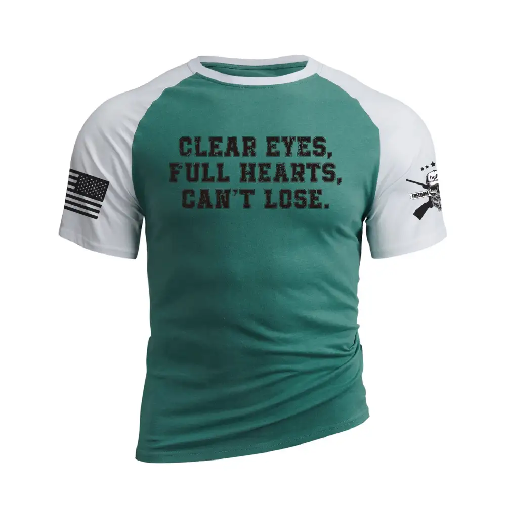 CLEAR EYES FULL HEARTS CAN'T LOSE RAGLAN GRAPHIC TEE
