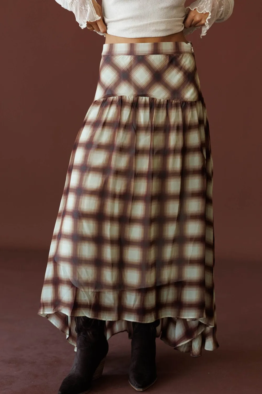 Everyday Plaid Maxi Skirt