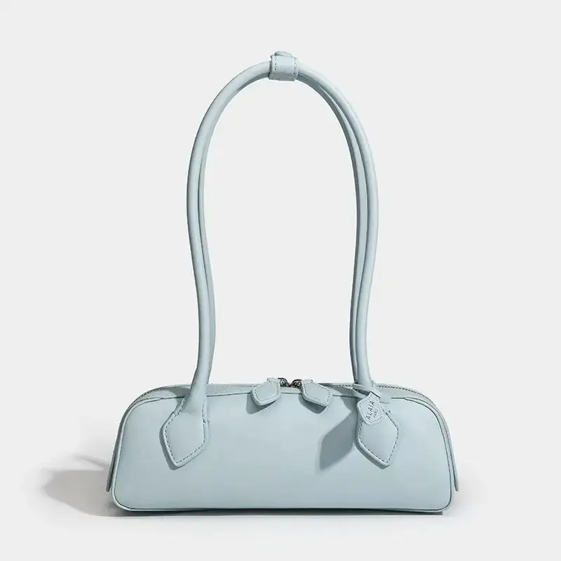 French Niche Sausage Bag – Retro Leather Underarm Crossbody