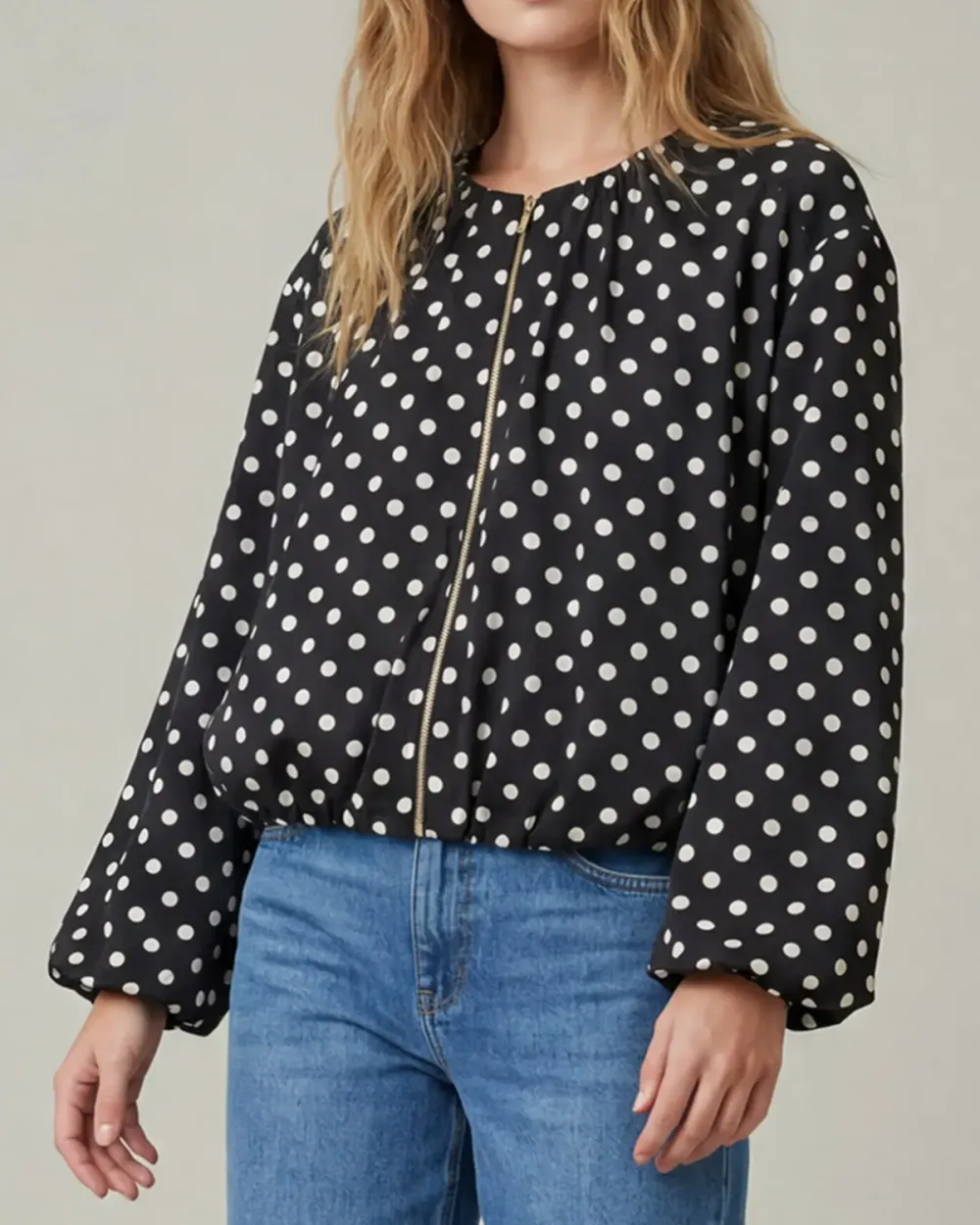Satin Polka Dot Jacket