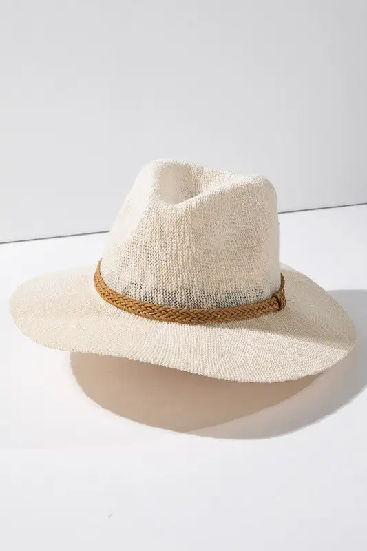 Braided Trim Panama Hat