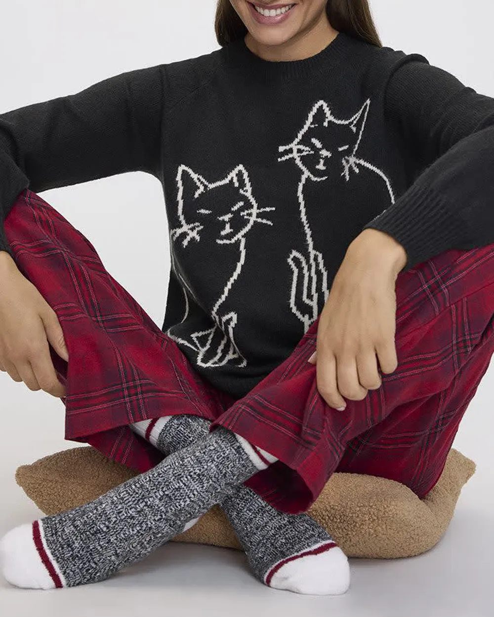 Long-Sleeve Slight Stretch PlushSoft Sweater