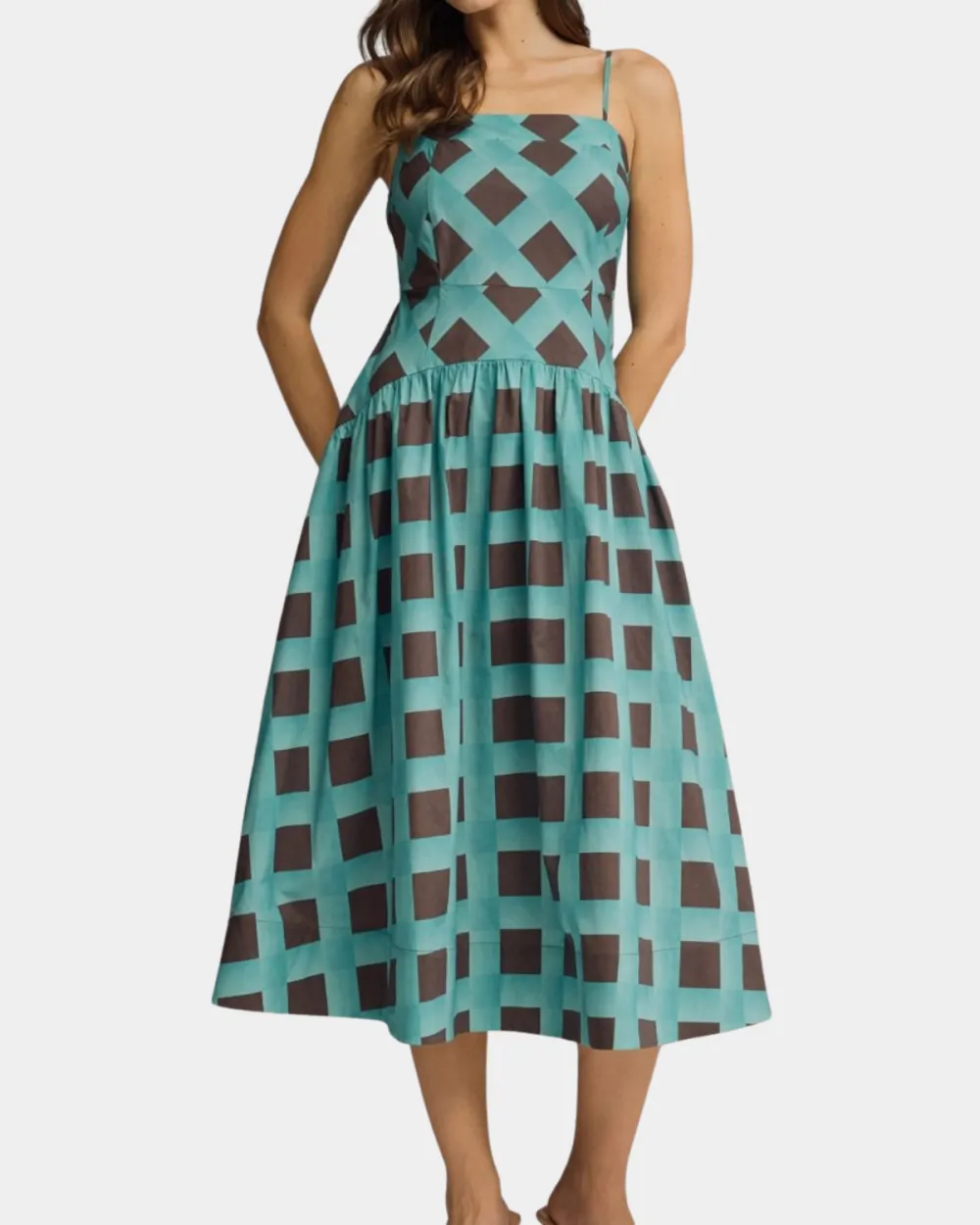 Plaid Midi Dress