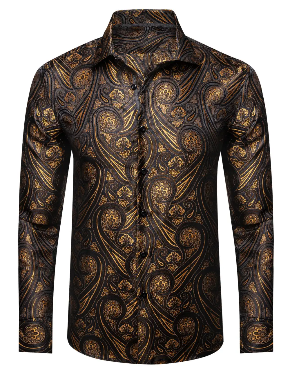 Refined Paisley Button Down Casual Dress Shirt
