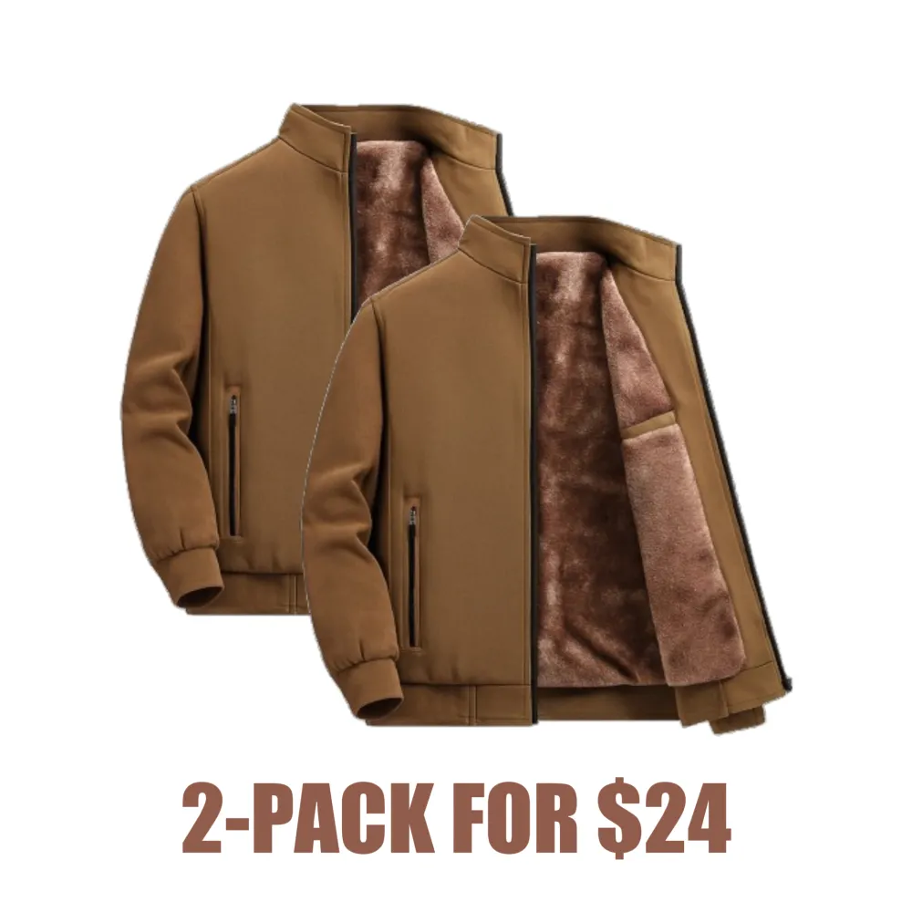 🔥Last Day 48% Off-Men’s Thermal Fleece Zip Jacket – Warm, Durable Outerwear for Fall & Winter Adventures