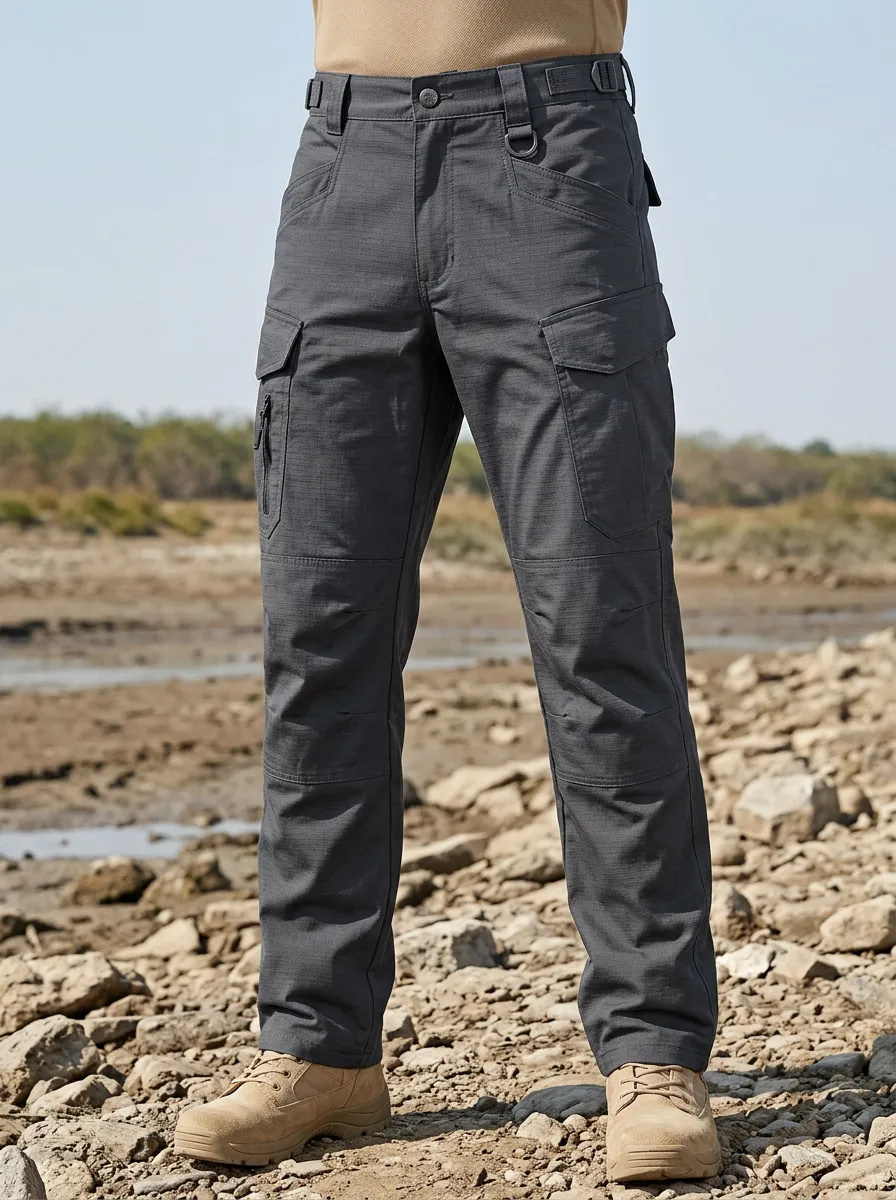 Men's Tactical Outdoor Multi-Pocket Ripstop Cargo Pants