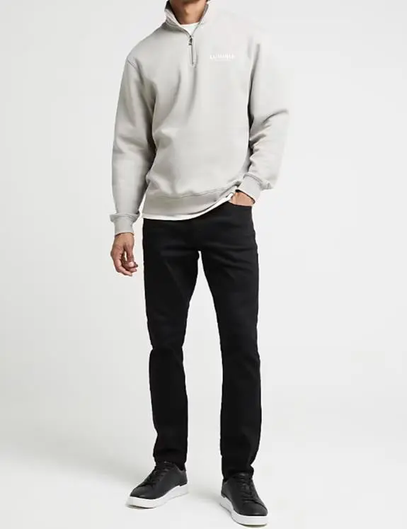 Men's Black Skinny Fashion Jeans