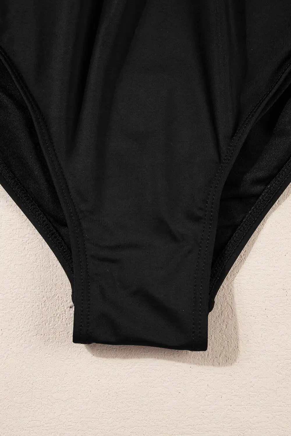 V Neck Twist Ruched One Piece Swimsuit