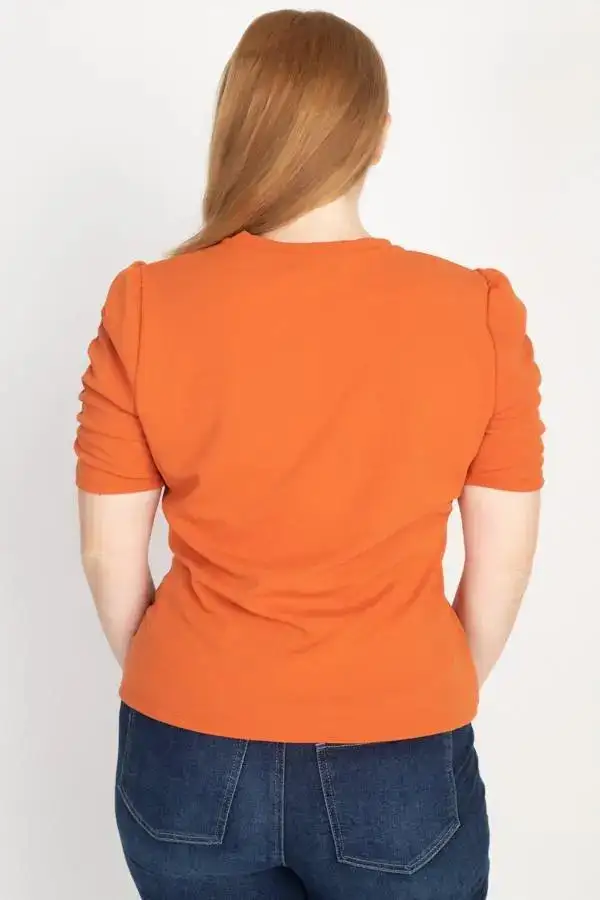 Round-Neck Short-Sleeve Casual Top
