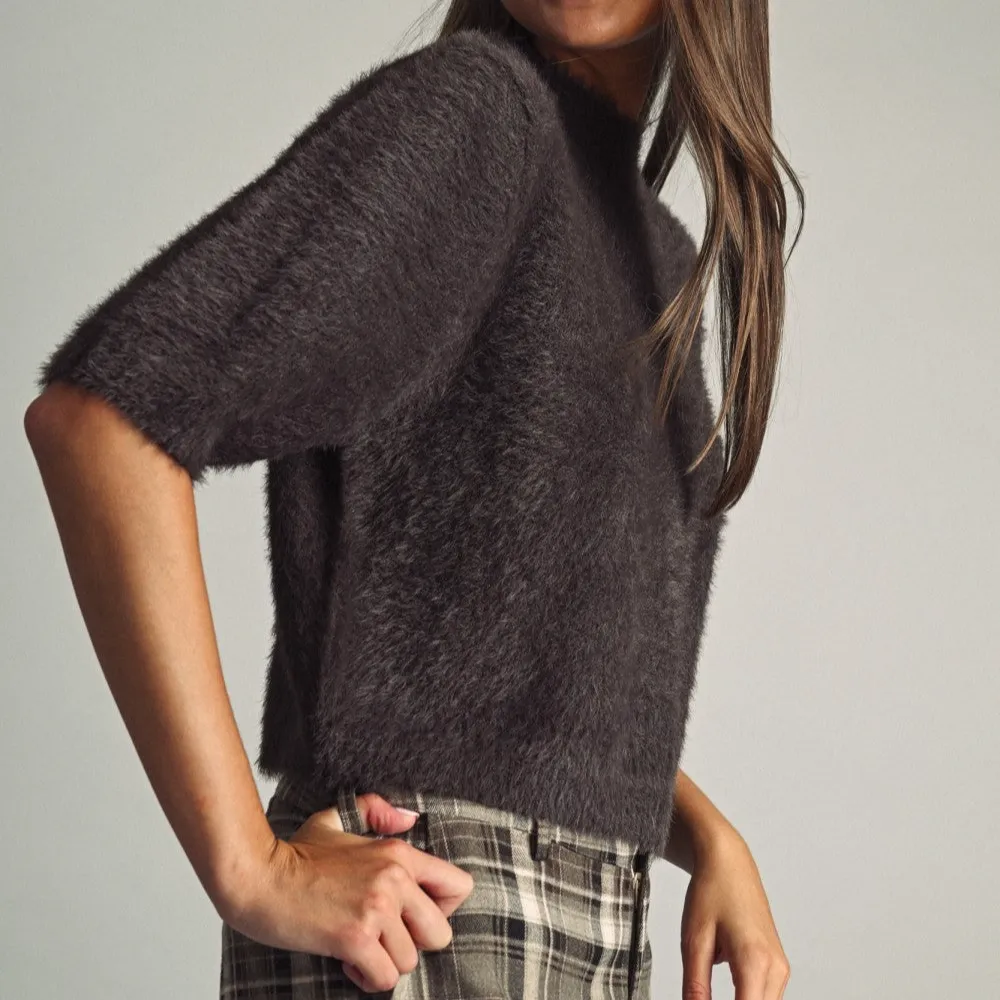 Relaxed Fuzzy Sweater Top