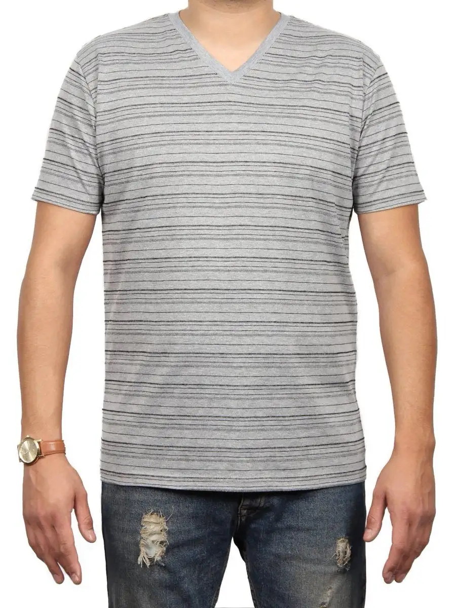 Striped Jersey Men's Button Down T-Shirt