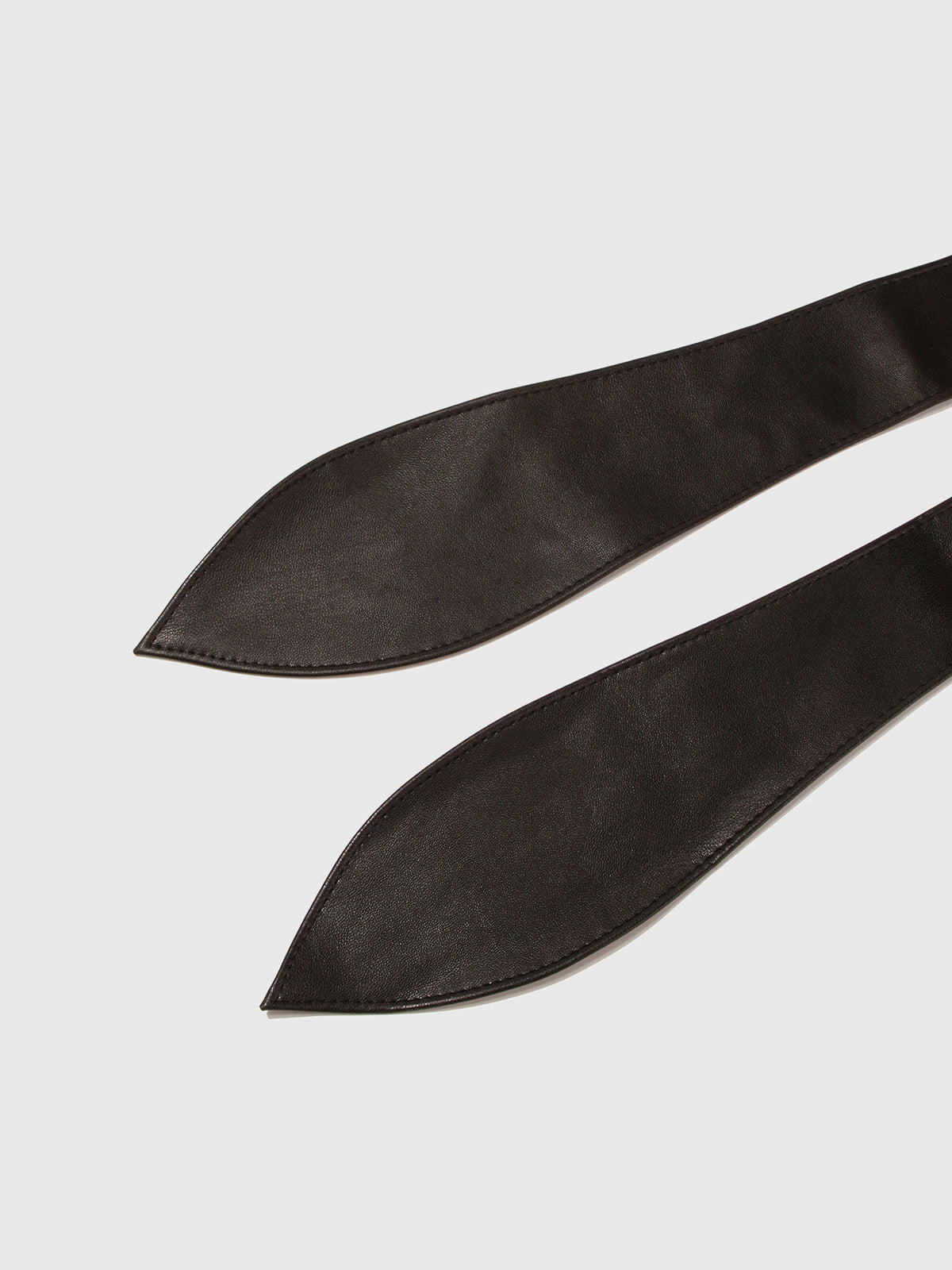 Black Imitation Leather Belt