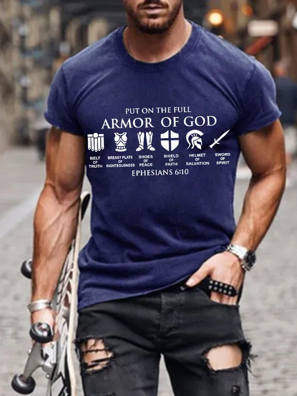 Men's Put on The Full Armor of God Casual Tee