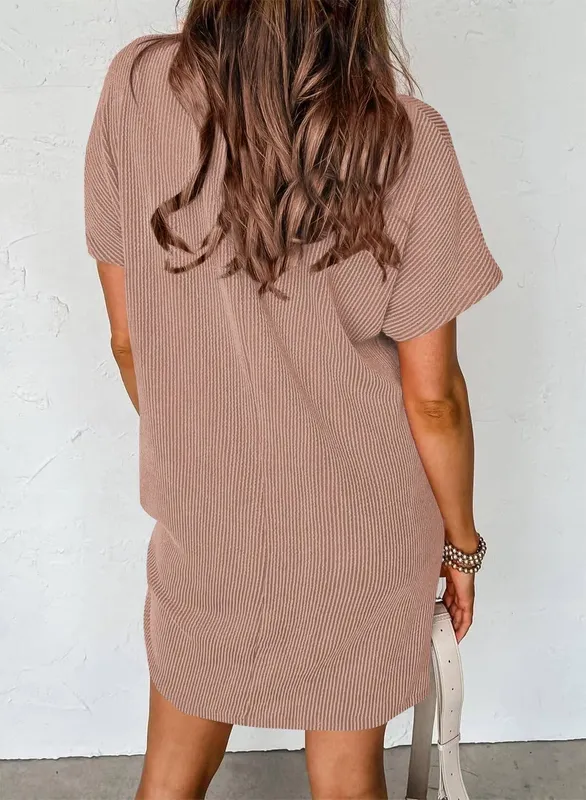 Casual T-Shirt Dress with Pockets