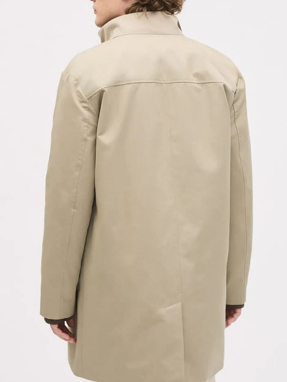 Khaki Long Length Utility Style Jacket