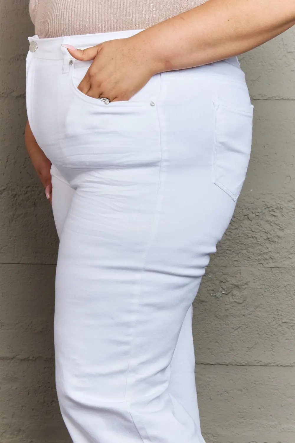 Polished Tiered Denim Jeans