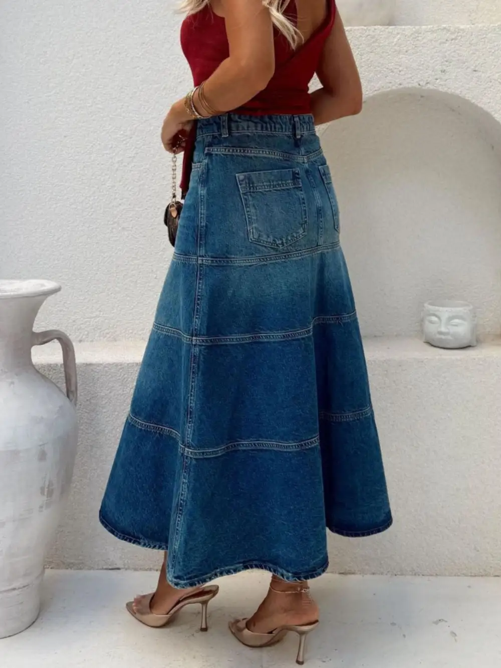 Sharp Neat Denim Skirt
