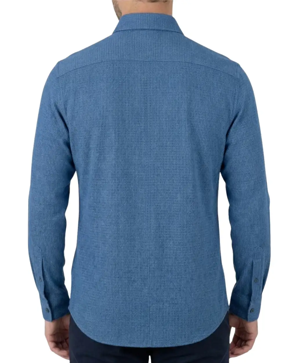 Motif-Print Four-Way-Stretch Men's Sport Shirt