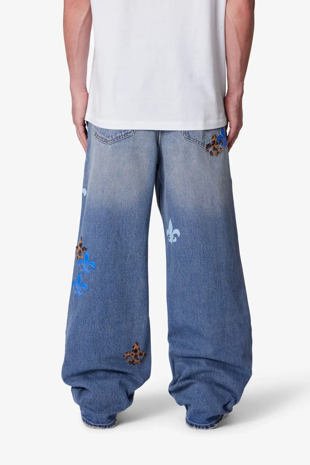 Modern Ultra Baggy Floral Detail Jeans