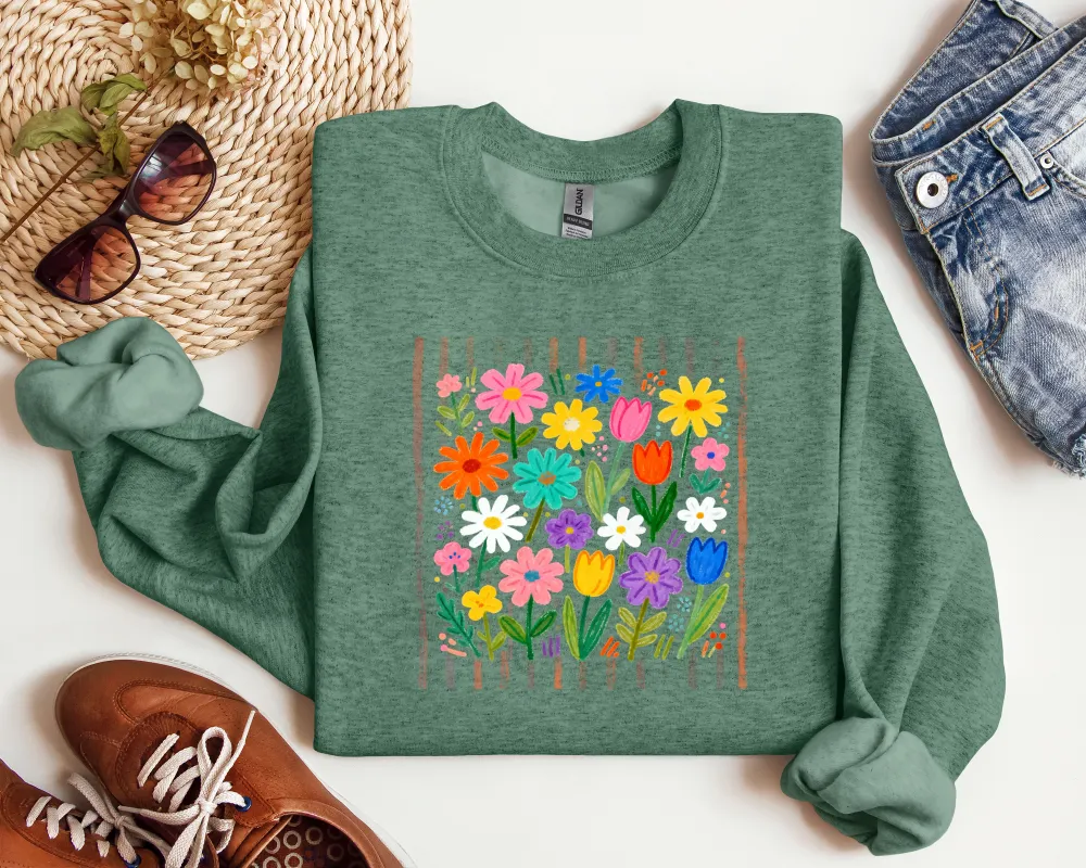 Wildflower Graphic Crewneck Sweatshirt
