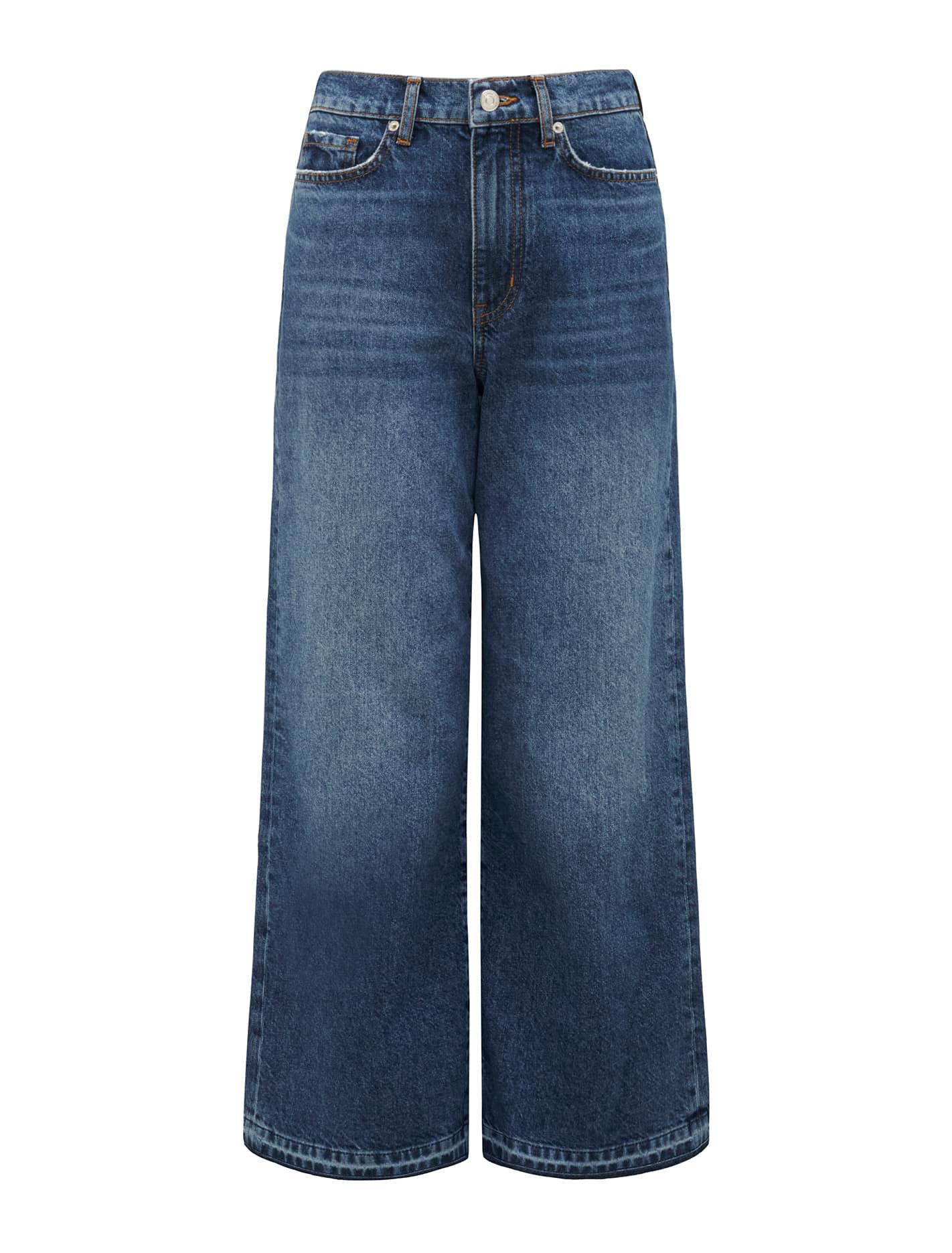 Wide-Leg Cropped Jeans