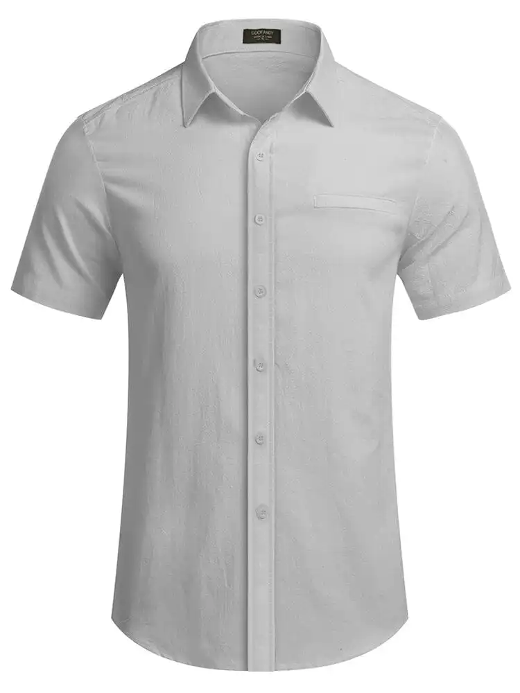Casual Linen Button Down Shirt