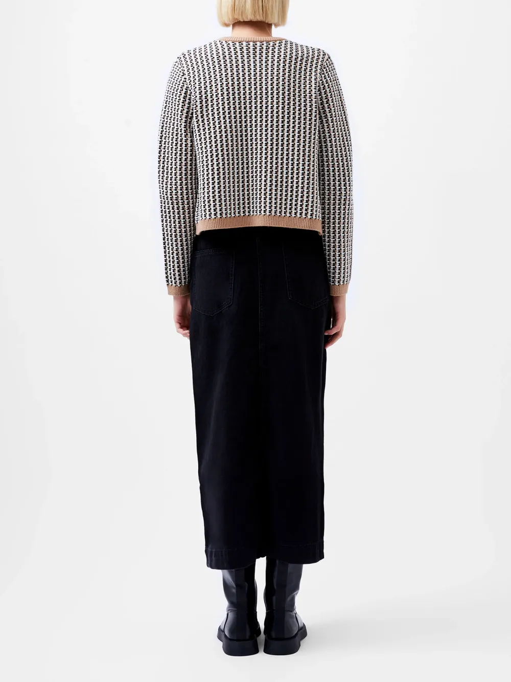 Stylish Textured Crewneck Cardigan