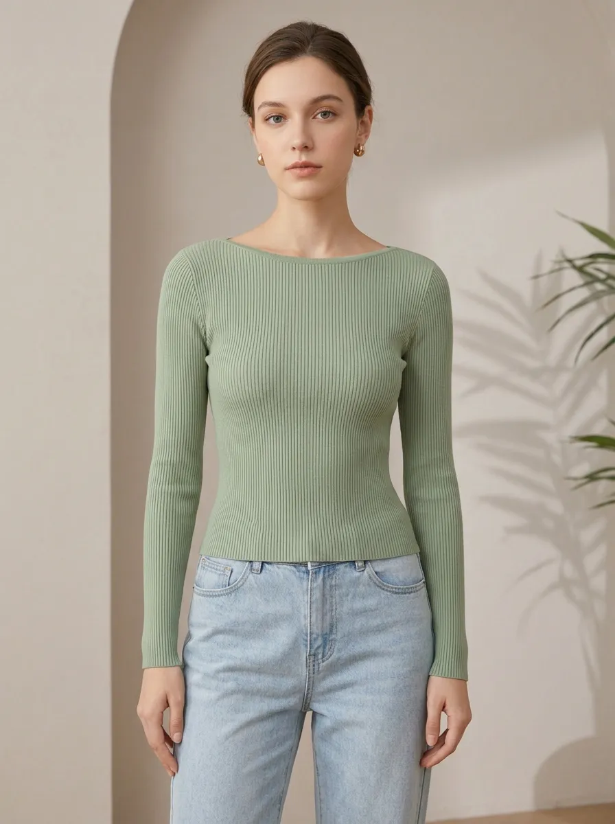 Women's Minimal Ribbed Open Back Camisole