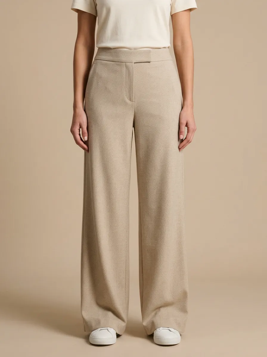 Modern Wide-Leg Solid Women's Wide-Leg Pants