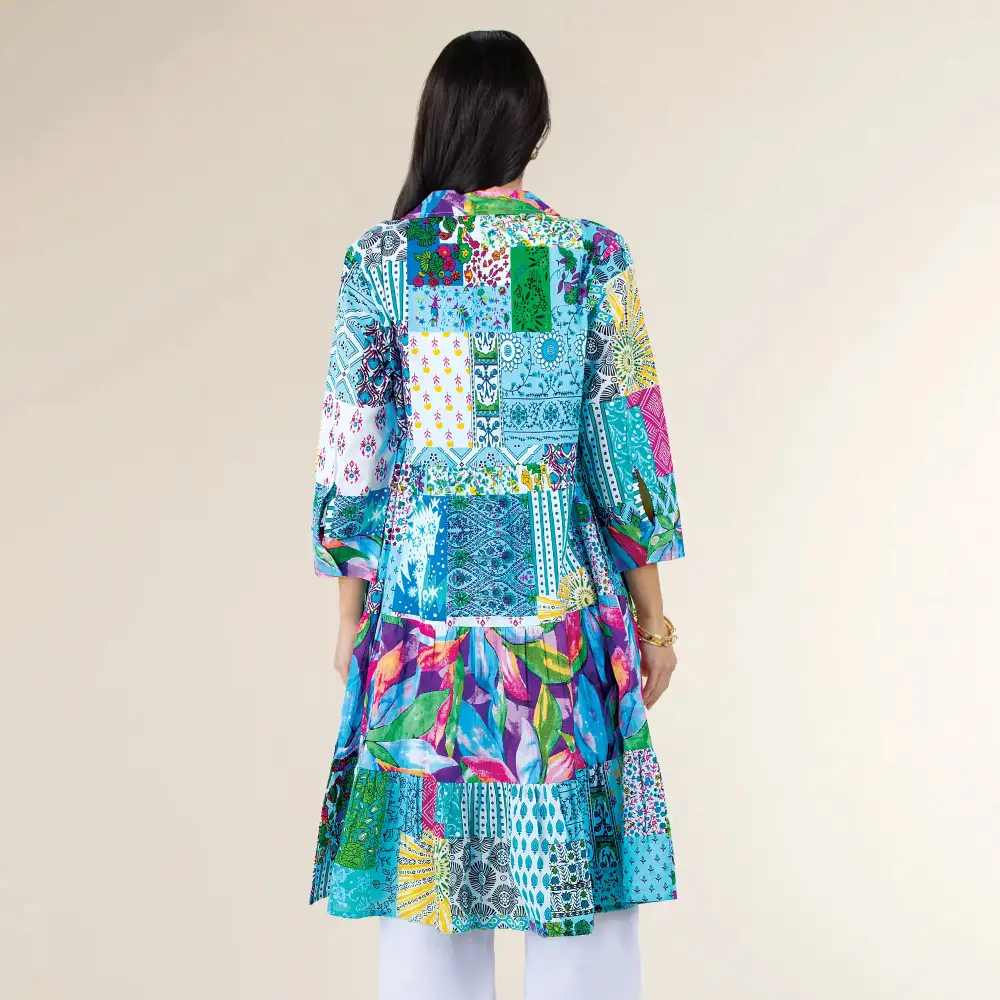 Patchwork Embroidered Dress Duster