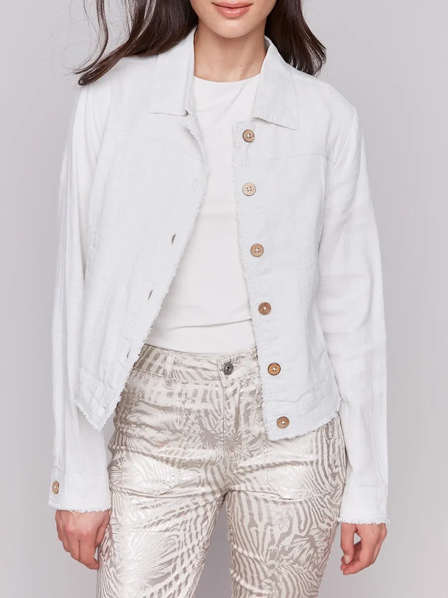 Fashionable And Versatile Linen Blend Women's Jacket