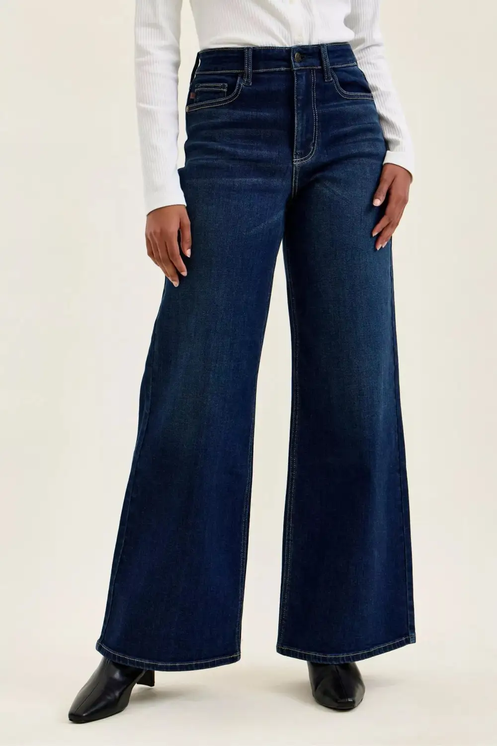 Refined High Rise Wide Leg Jeans