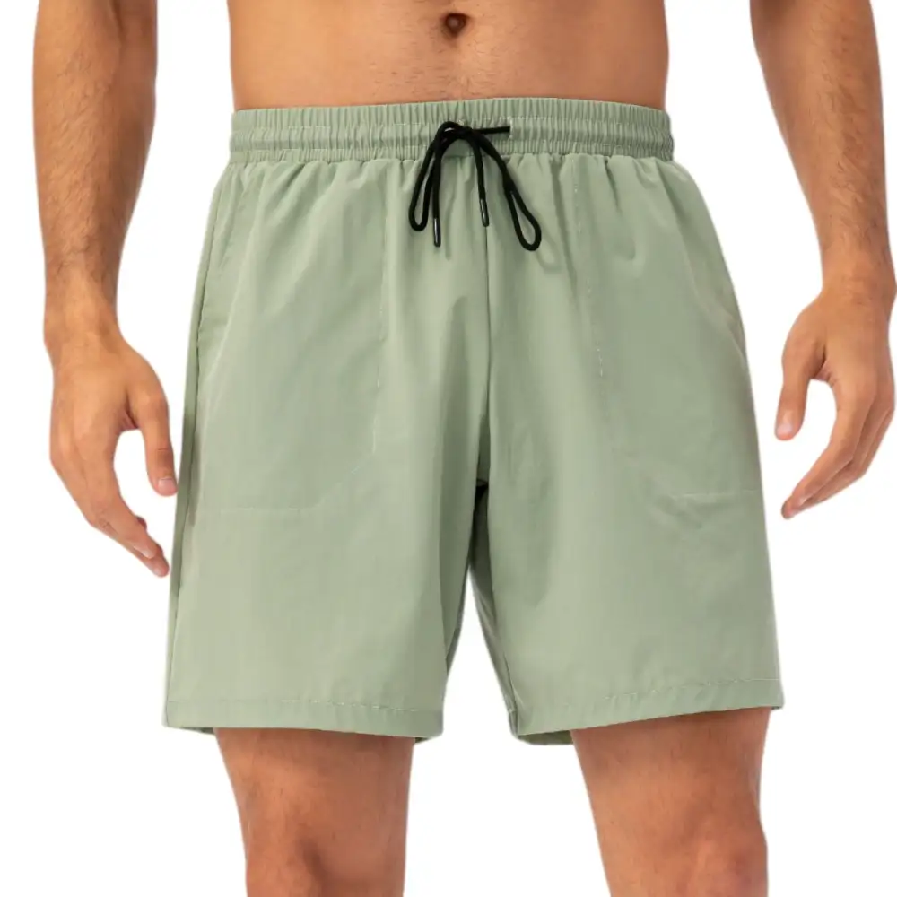 Refined Drawstring Elastic-Waist Side-Pocket Lightweight Men's Athletic Shorts