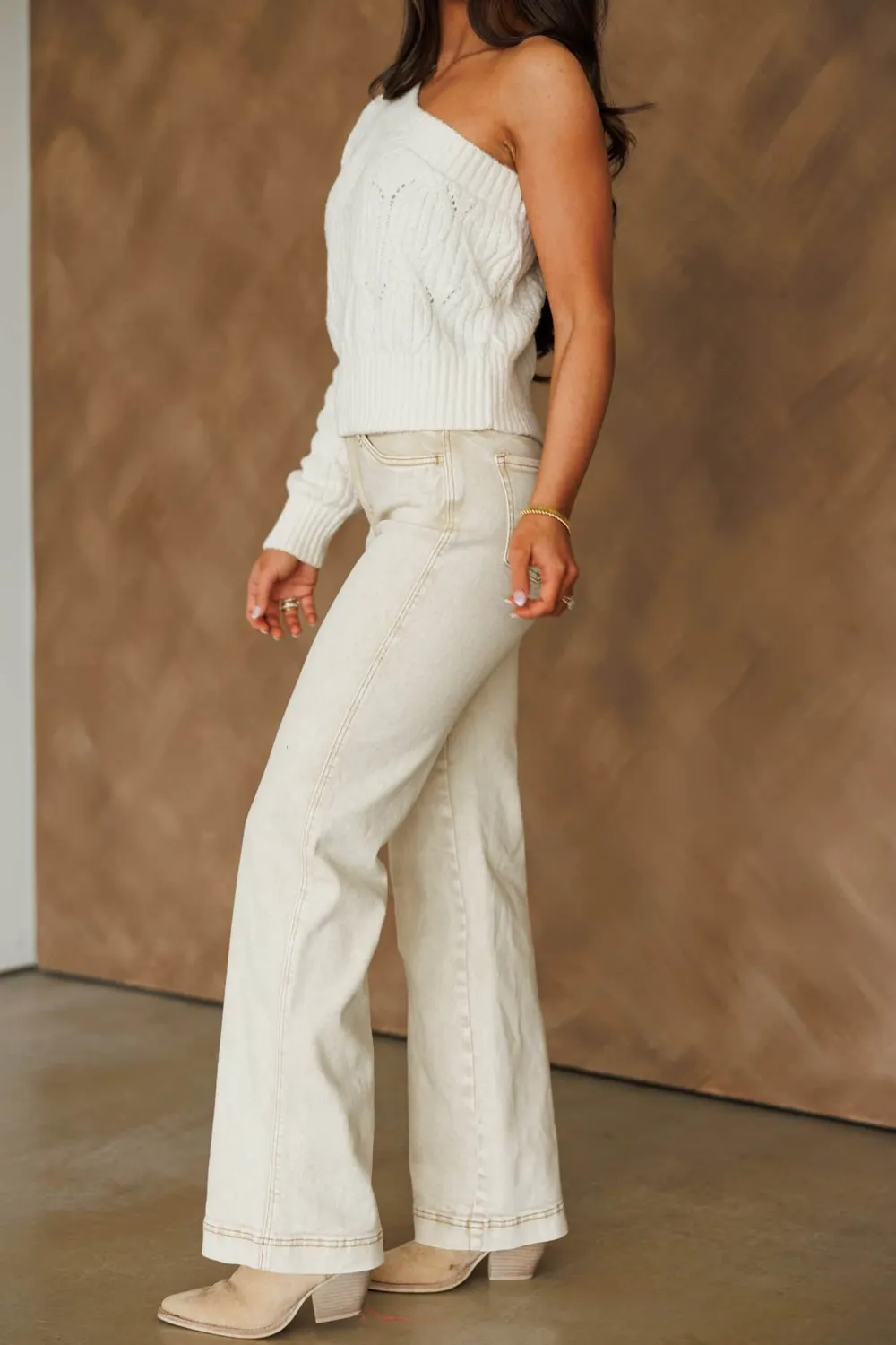 High-Rise Straight-Leg Denim Pants