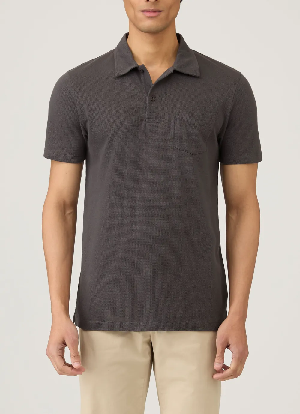 Understated Everyday Slim Fit Mesh Cotton Short Sleeve Polo Shirt
