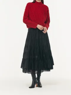 Wool Chili Red Women Sweater