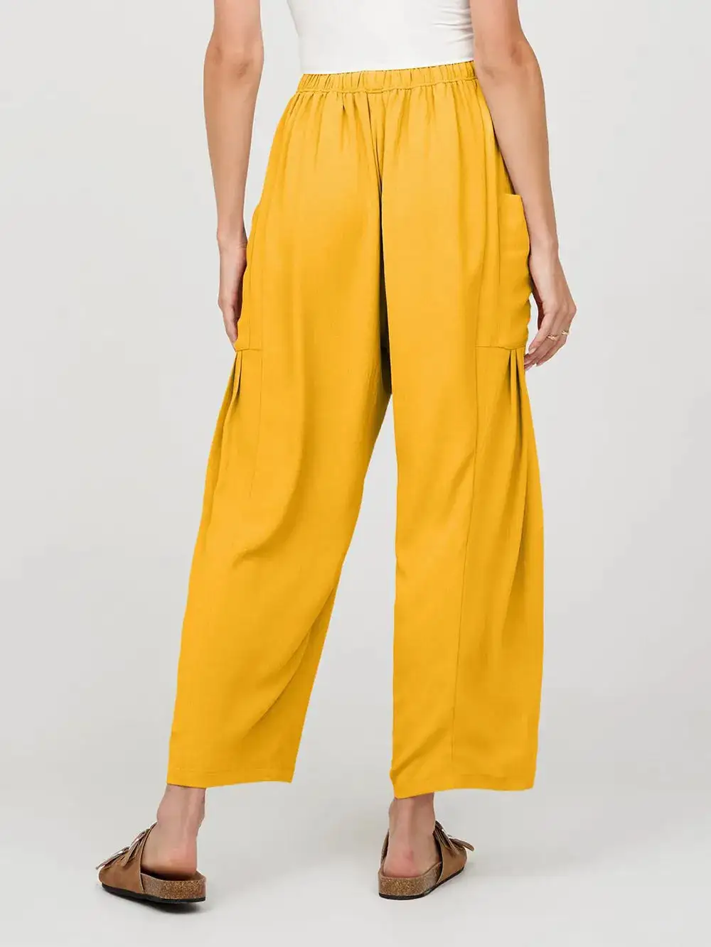 Polished Wide Leg Pocket Detail Pants